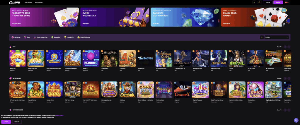 Explore the Excitement at Casiny Online Casino